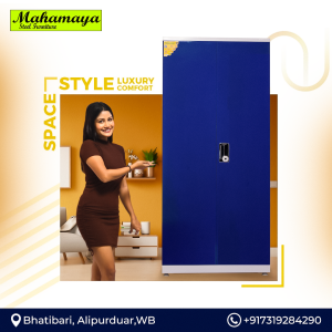 CNC 2/2 Metallic Mirror Finish Almirah
